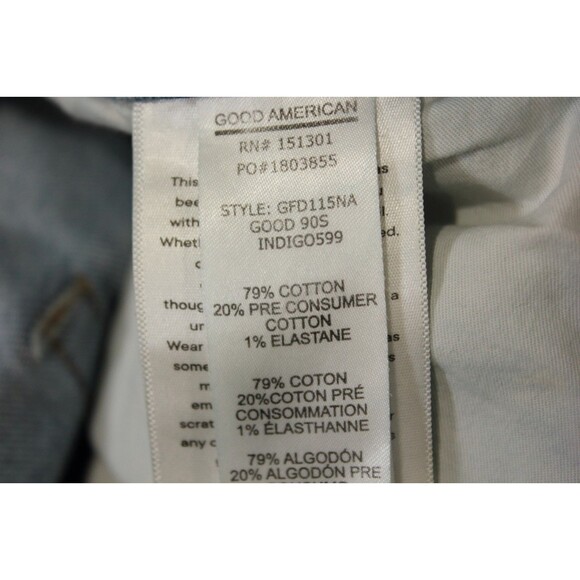 Good American Good 90'S Straight Leg Jeans High Rise Stretch Tag Sz 6/28 (31X32) - Picture 9 of 10